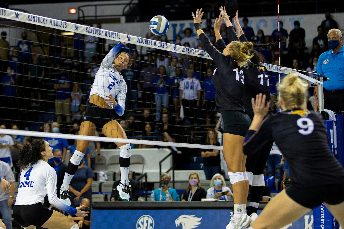 Madi Skinner.

Kentucky sweeps UNI 3-0.

Photo by Grant Lee | UK Athletics