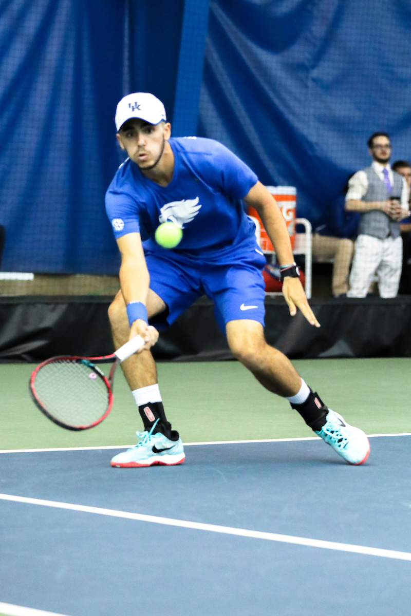 Enzo Wallart. 

Kentucky men's tennis falls to Tennessee 0-4 on Sunday, April 14th..

Photo by Eddie Justice | UK Athletics