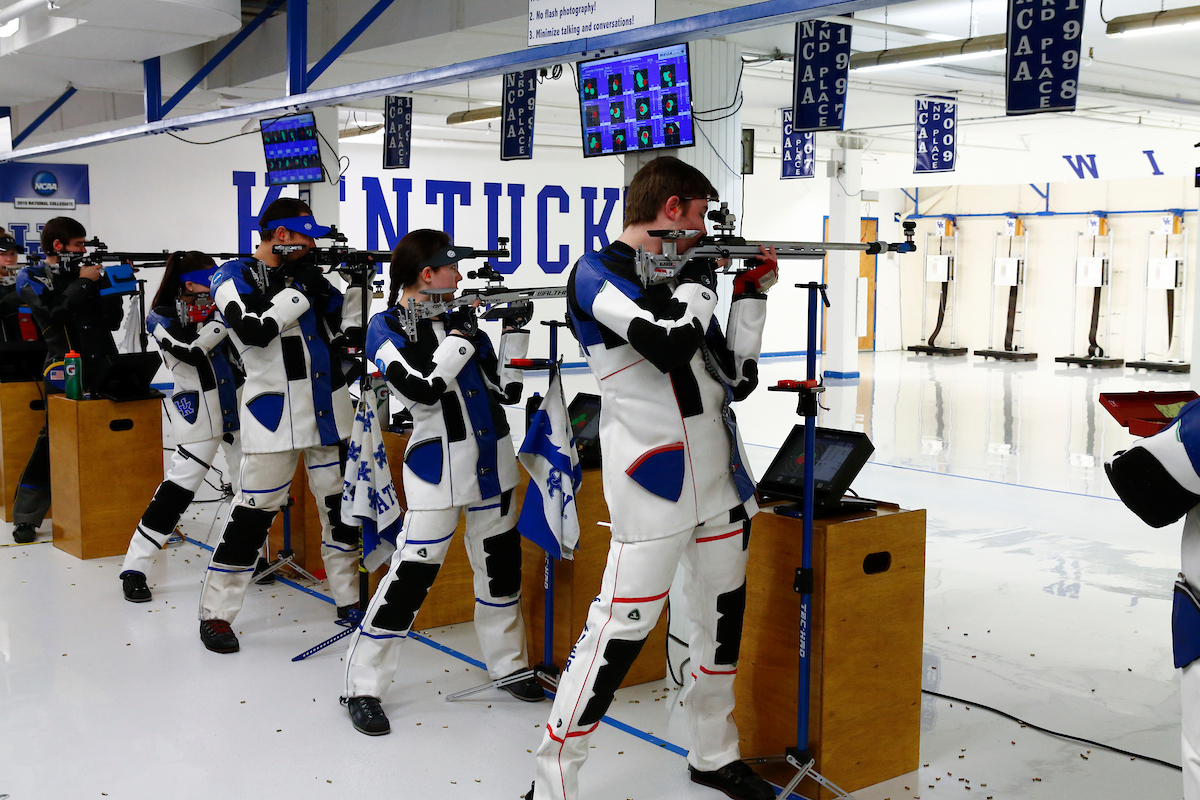 Rifle Team. 

Kentucky NCAA Rifle Qualifier. 

Photo By Barry Westerman | UK Athletics