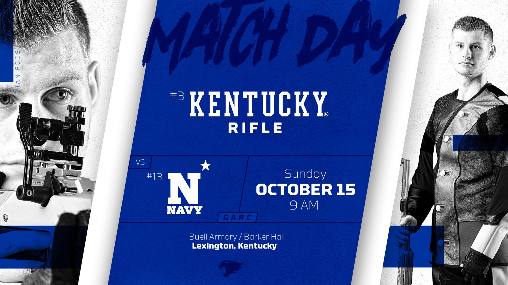 No. 3 UK Rifle Faces No. 13 Navy in First Home Match