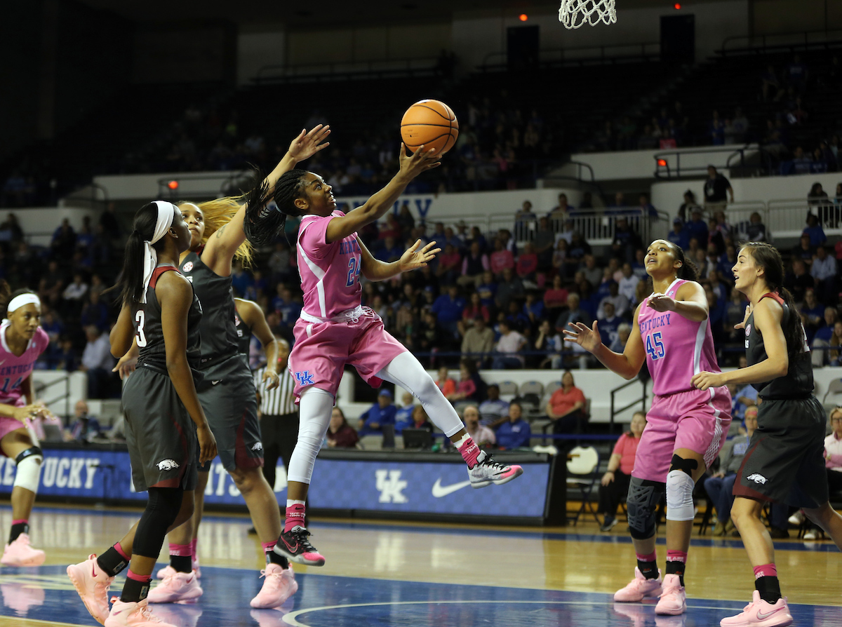 Taylor Murray

The University of Kentucky women's basketball beat Arkansas on Thursday, February 15, 2018 at Memorial Coliseum.

Photo by Britney Howard | UK Athletics