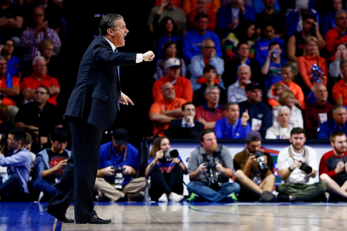 John Calipari.

Kentucky men's basketball beat Florida 65-54.

Photo by Quinn Foster | UK Athletics