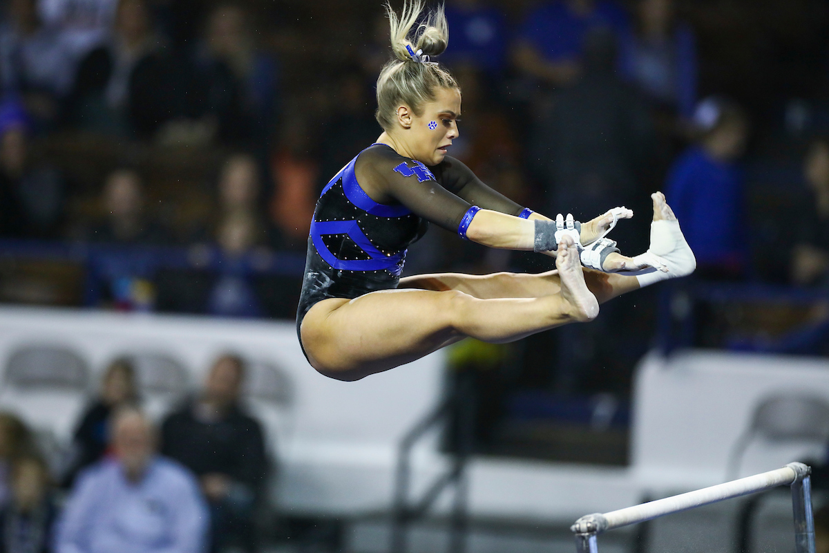 Josie Angeny.

Gymnastics Blue-White Meet.

Photo by Chet White | UK Athletics