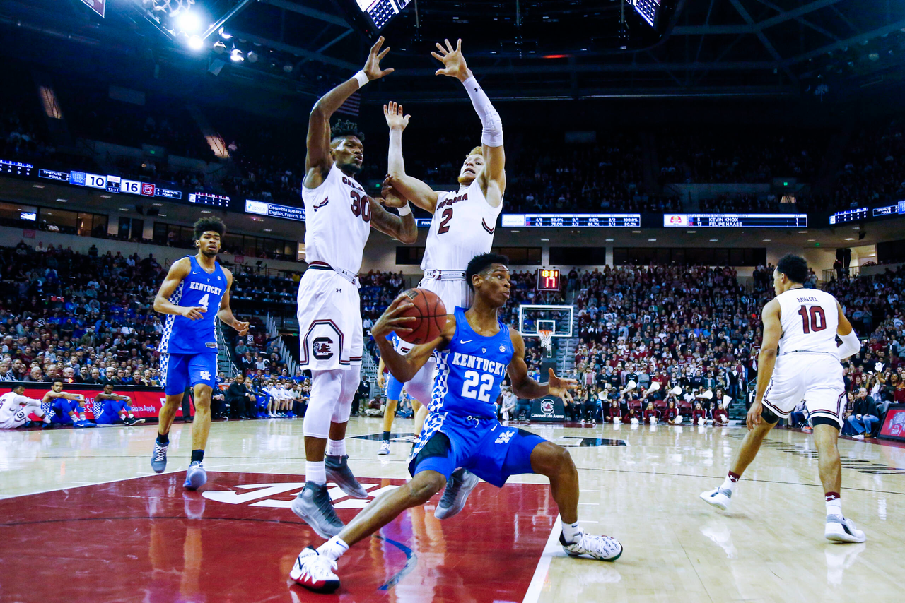 Shai Gilgeous-Alexander.

The University of Kentucky men?s basketball falls to South Carolina 76-68 on Wednesday, 
January 16th, 2018, at Colonial Life Arena in Columbia, SC.

Photo by Quinn Foster I UK Athletics