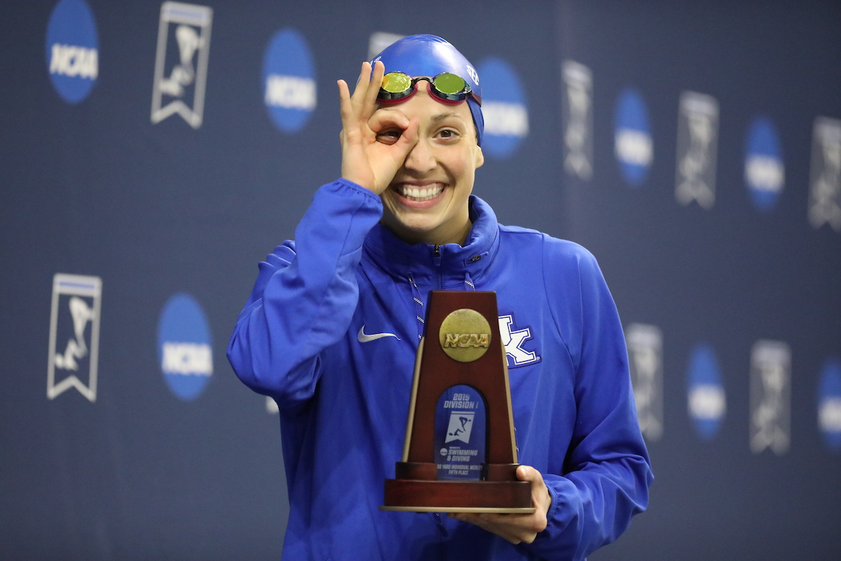 Asia Seidt.

UK Women's Swimming & Diving in action on day two of the 2019 NCAA Championships on Wednesday, March 21, 2019.

Photo by Noah J. Richter | UK Athletics