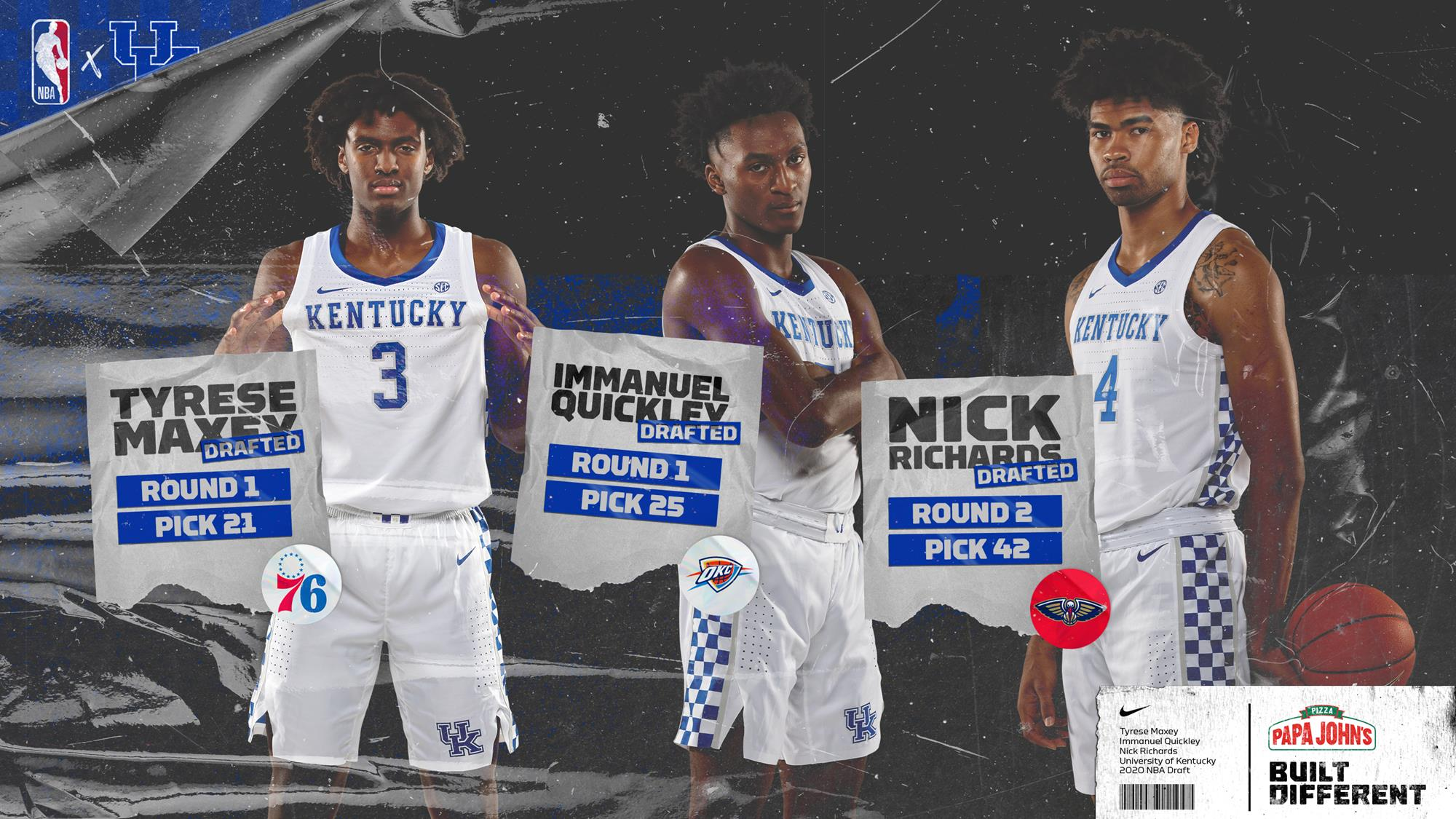 Three Wildcats Selected in the 2020 NBA Draft