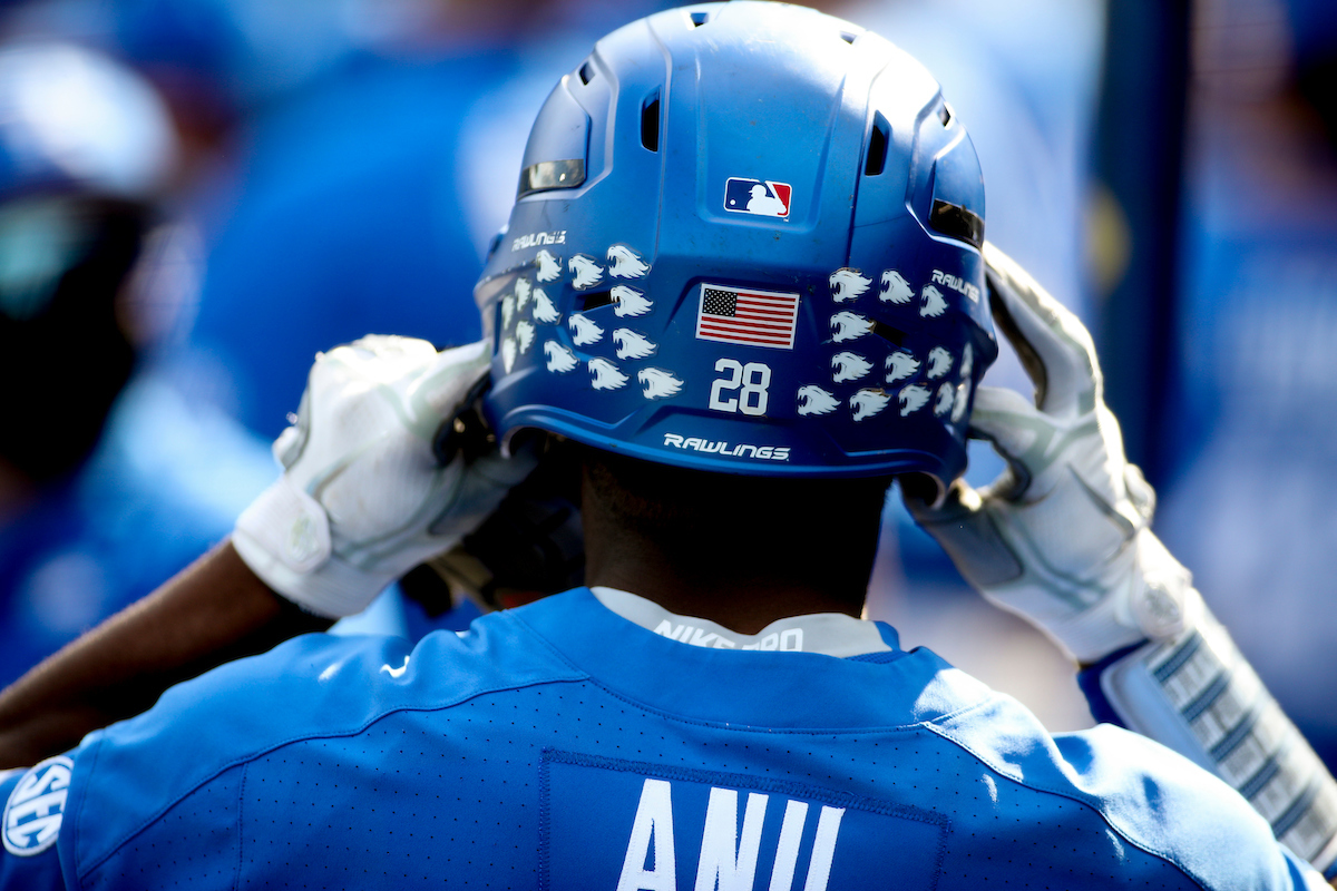 Oraj Anu.

Kentucky loses to UofL 12-5.

Photo by Chet White | UK Athletics