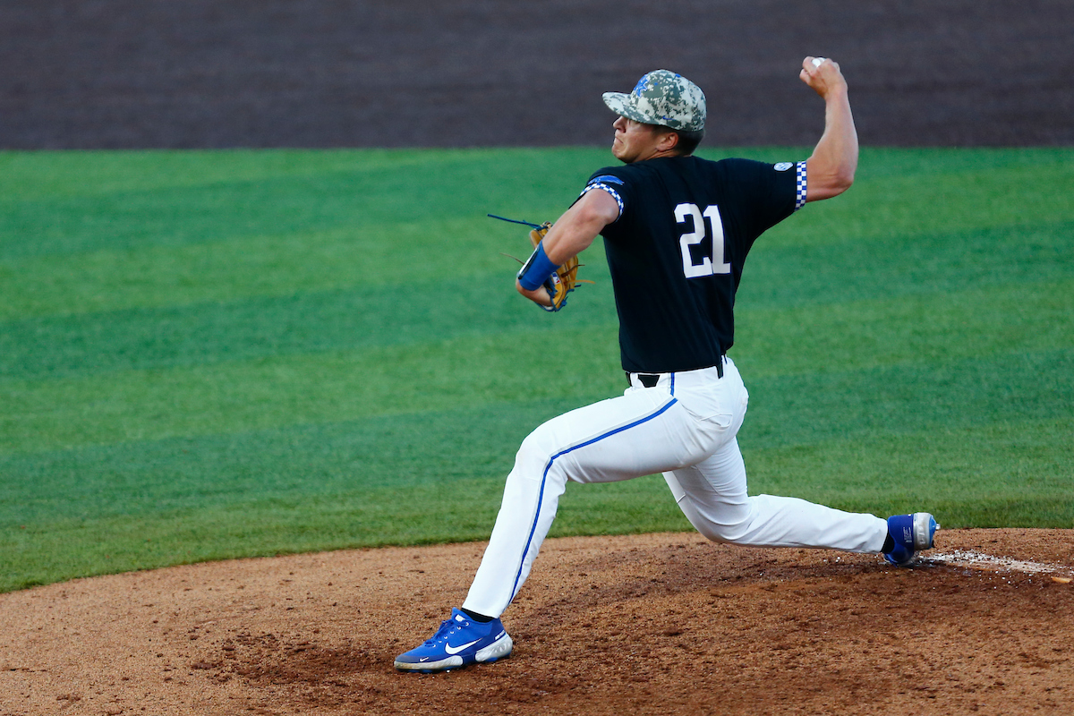 Wyatt Hudepohl. 

Kentucky falls South Carolina,12-6. 

Photo By Barry Westerman | UK Athletics