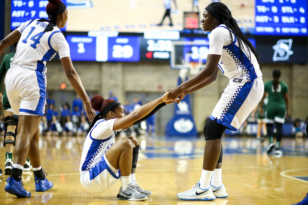Rhyne Howard. 

Kentucky beats Stetson 67-48. 

Photo by Eddie Justice | UK Athletics
