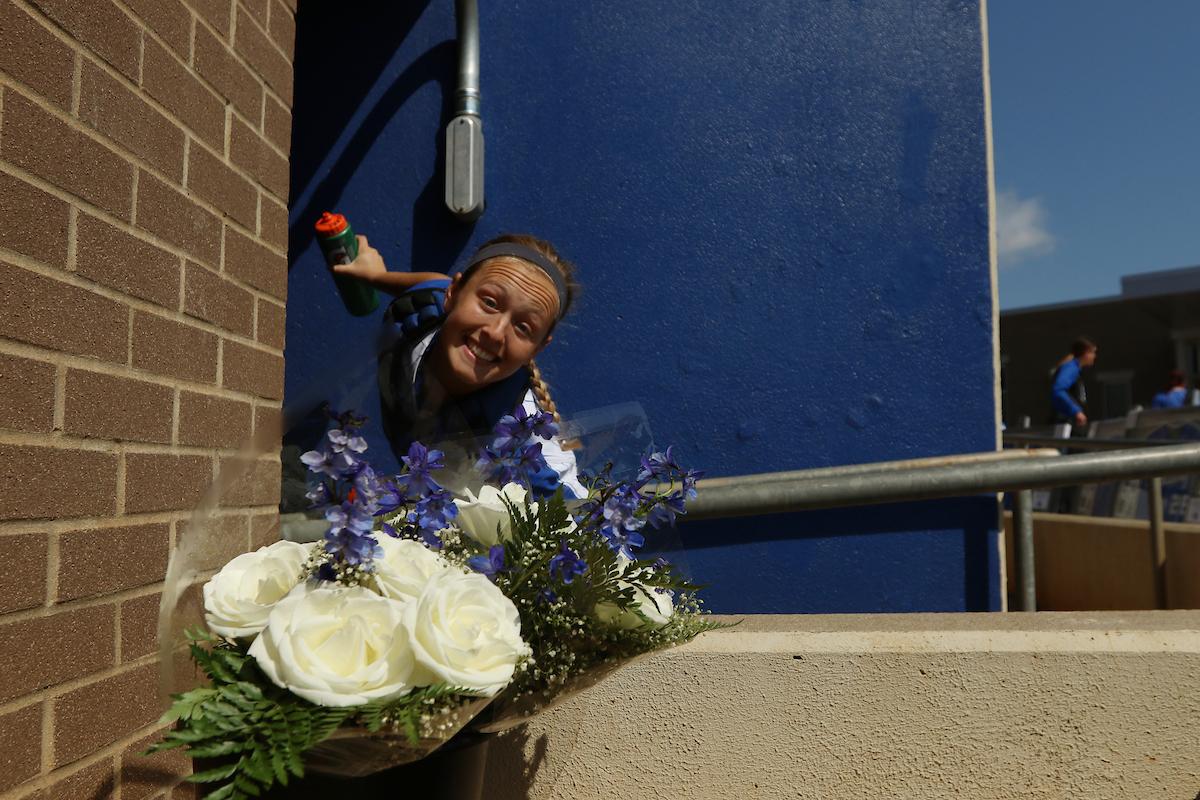 Jenny Schaper.

The University of Kentucky softball team during Game 1 against South Carolina for Senior Day on Sunday, May 6th, 2018 at John Cropp Stadium in Lexington, Ky.

Photo by Quinn Foster I UK Athletics