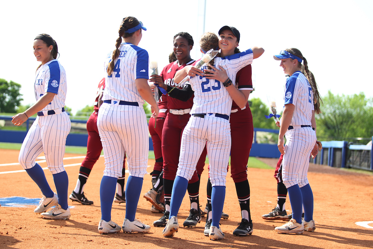 Katie Reed.

The University of Kentucky softball team during Game 1 against South Carolina for Senior Day on Sunday, May 6th, 2018 at John Cropp Stadium in Lexington, Ky.

Photo by Quinn Foster I UK Athletics