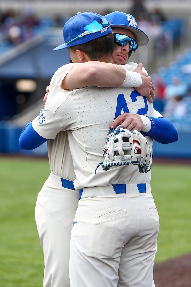 Chase Estep and Tanner Kim. 

Kentucky beats Ole Miss 9-2.

Photo by Sarah Caputi | UK Athletics