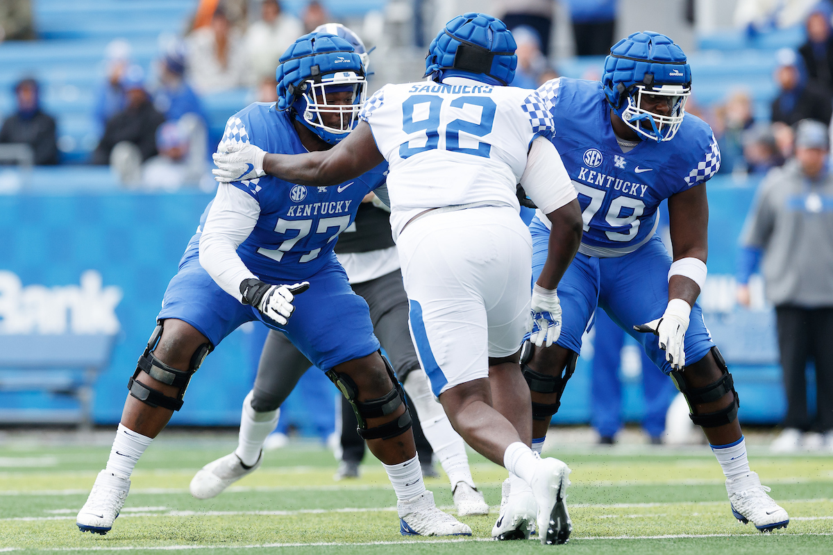 Jeremy Flax. Kahlil Saunders. Tashawn Manning.

The Blue-White Spring Game.

Elliott Hess | UK Athletics