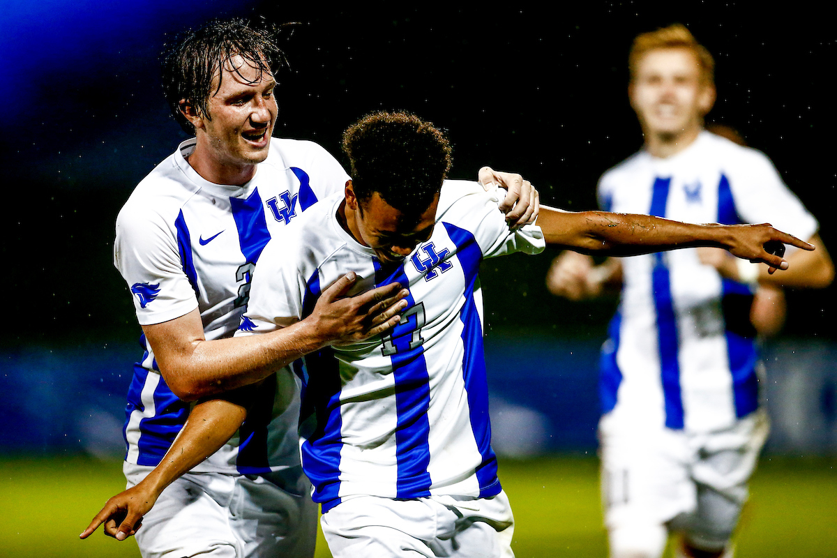 Celebration. 

Kentucky defeats Wright State University 7-1. 

Photo by Eddie Justice | UK Athletics