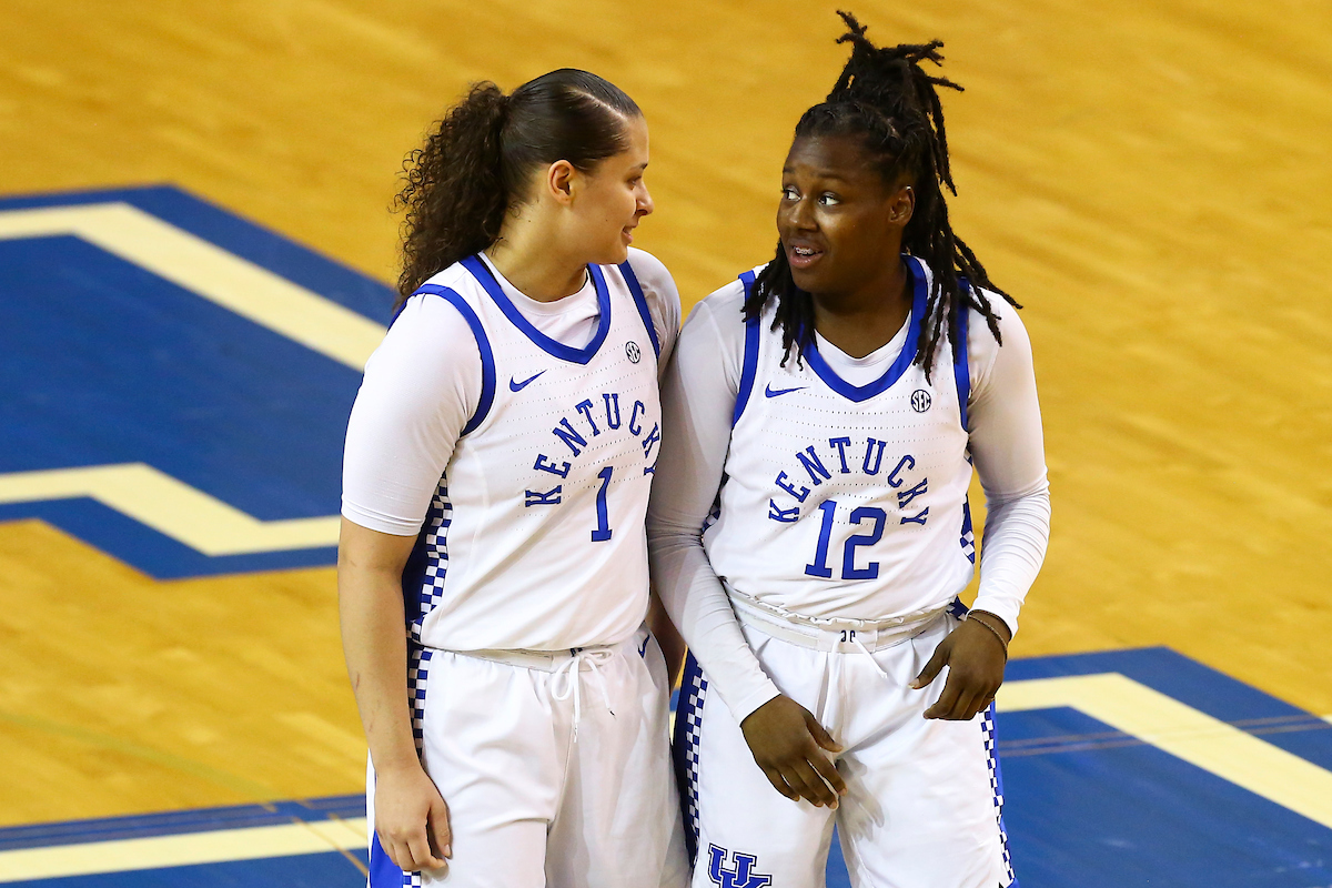 Sabrina Haines, Amanda Paschal.

Kentucky beat Georgia 88-77.

Photo by Grace Bradley | UK Athletics