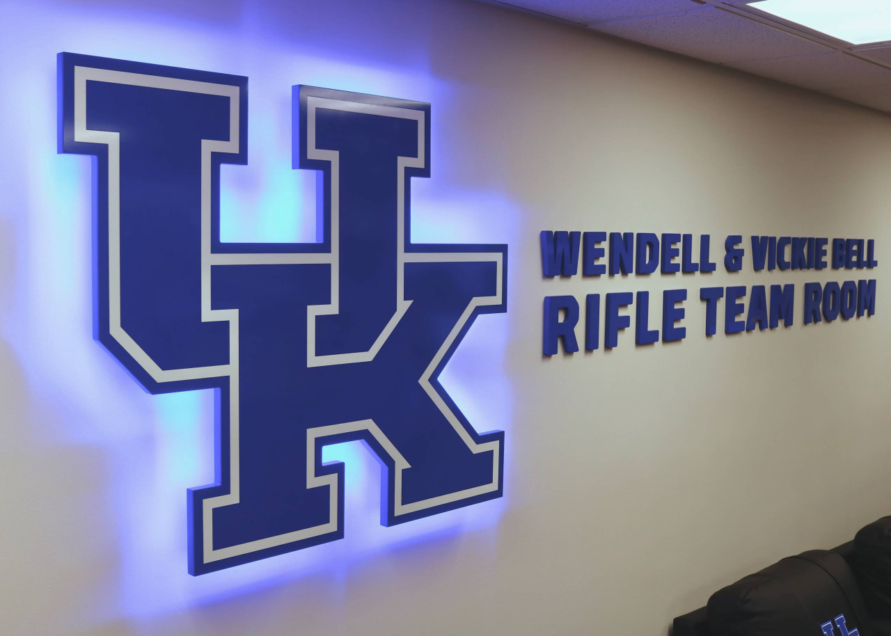 The UK Rifle team toured the new Wendell & Vickie Bell team room on Monday.