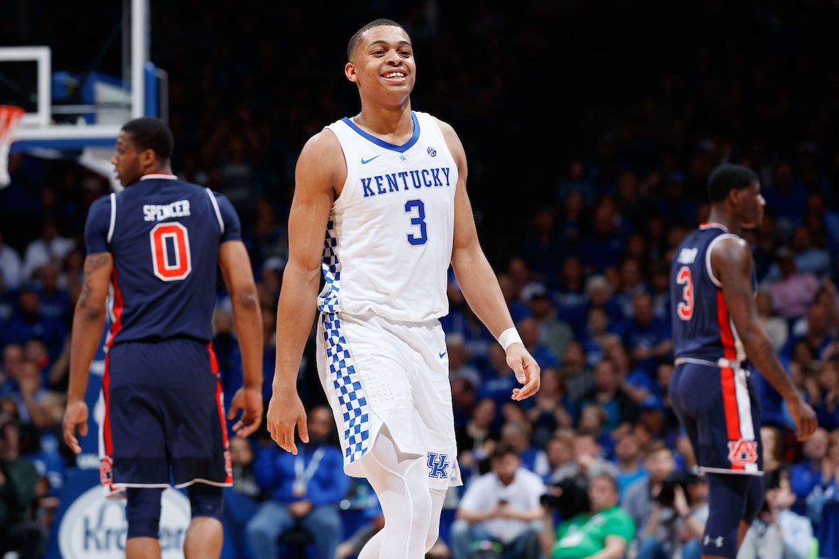 Keldon Johnson.


Kentucky beats Auburn, 80 - 53.

Photo by Elliott Hess | UK Athletics