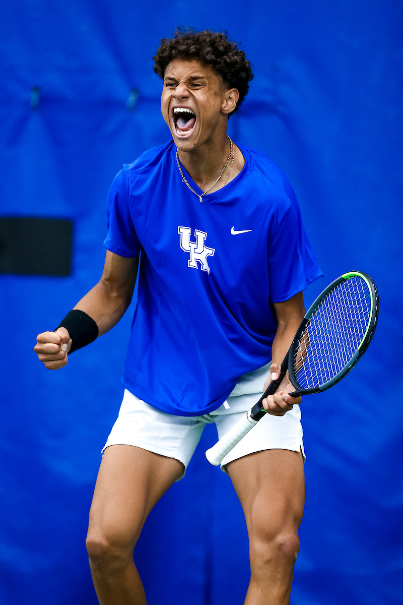 Gabriel Diallo. Celebration.

Kentucky beats NorthWestern University during the 2nd round of the NCAA tournament.

Photo by Eddie Justice | UK Athletics