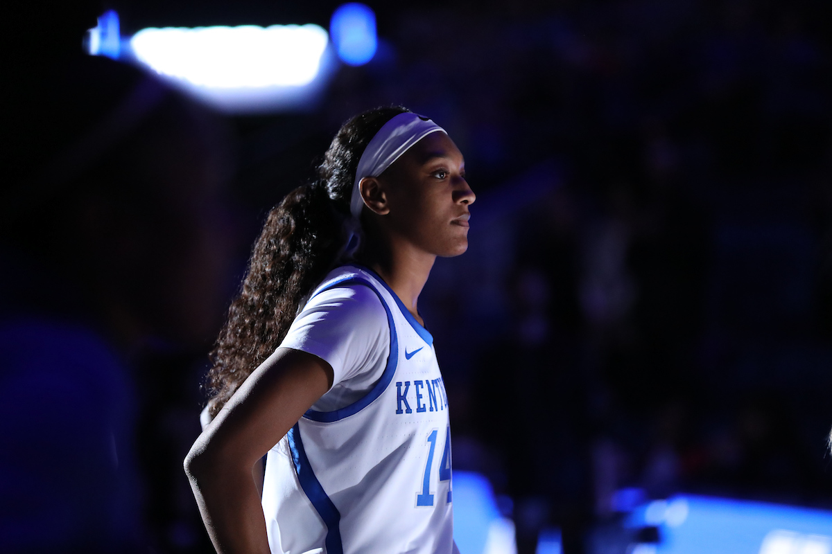 Tatyana Wyatt.

Women's basketball beats Virginia 63-51 at Rupp Arena on Thursday, November 15th, 2018.

Photo by Quinn Foster.
