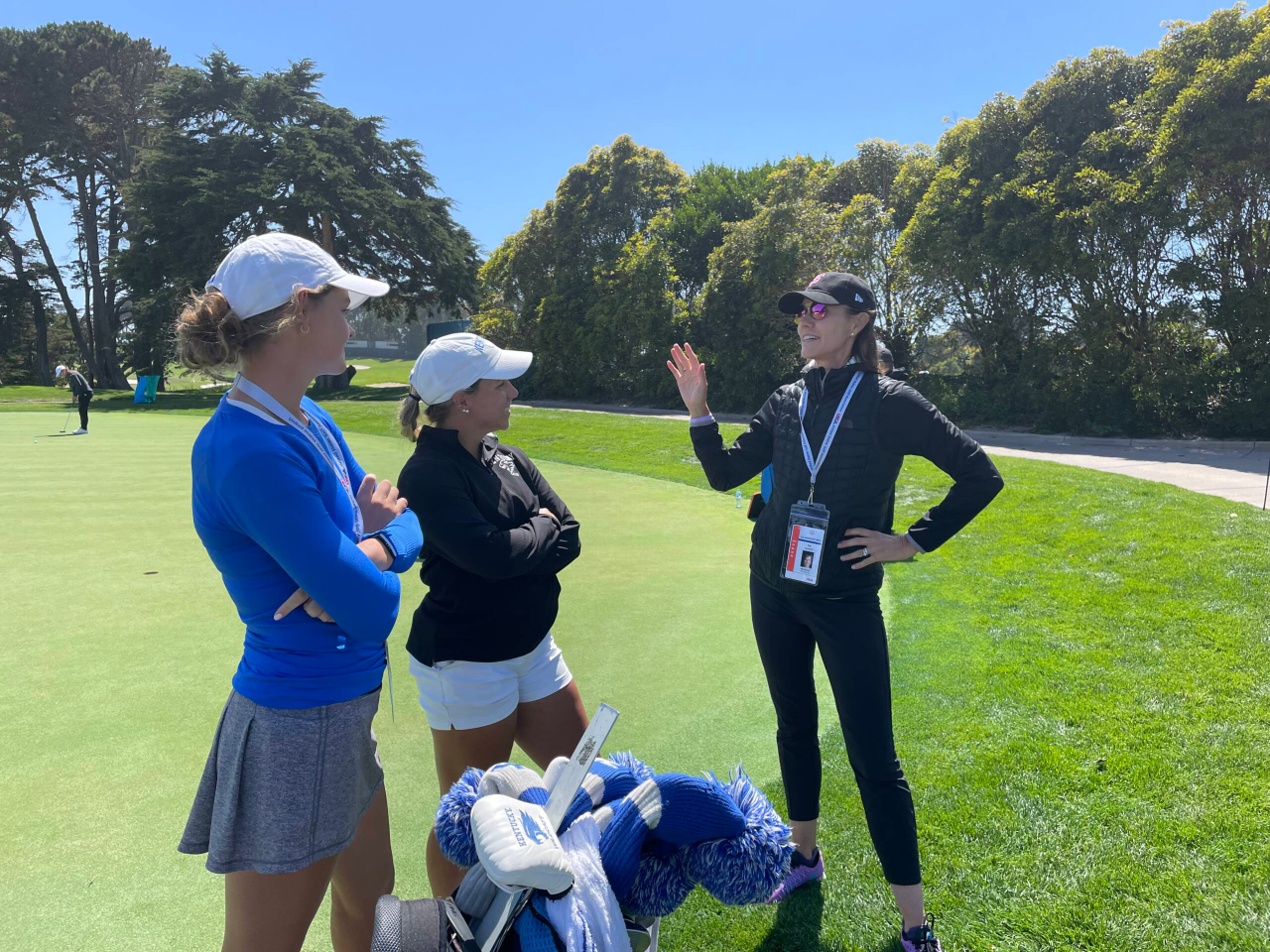 Jensen Castle is playing in the 76th U.S. Women's Open with Laney Frye as her caddie.