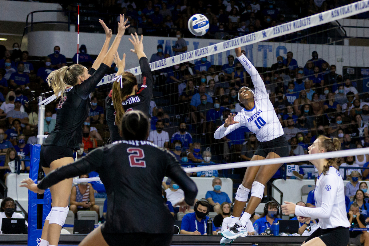 Reagan Rutherford.

Kentucky beats Stanford 3-2.

Photo by Grant Lee | UK Athletics