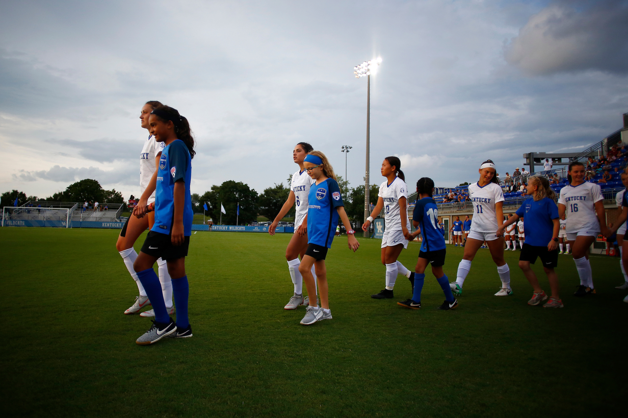 Team. Ball girls.

The University of Kentucky women's soccer team beat SIUE 2-1 in the Cats season openr on Friday, August 17, 2018, at The Bell in Lexington, Ky.

Photo by Chet White | UK Athletics