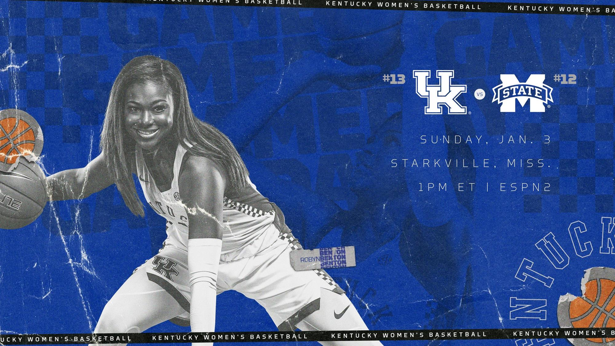 No. 13 Kentucky Travels to No. 12 Mississippi State Sunday