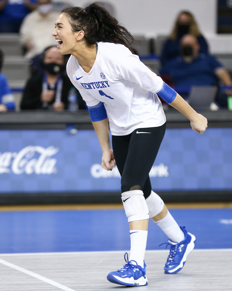 Emma Grome.

Kentucky sweeps Texas A&M 3-0.

Photo by Tommy Quarles | UK Athletics