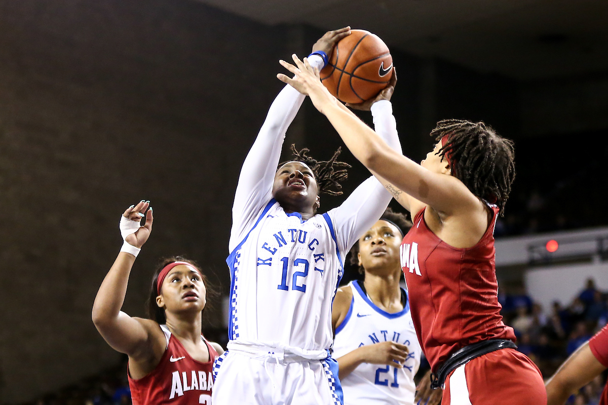 Amanda Paschal. 

Kentucky beat Alabama 66 - 62. 

Photo by Eddie Justice | UK Athletics