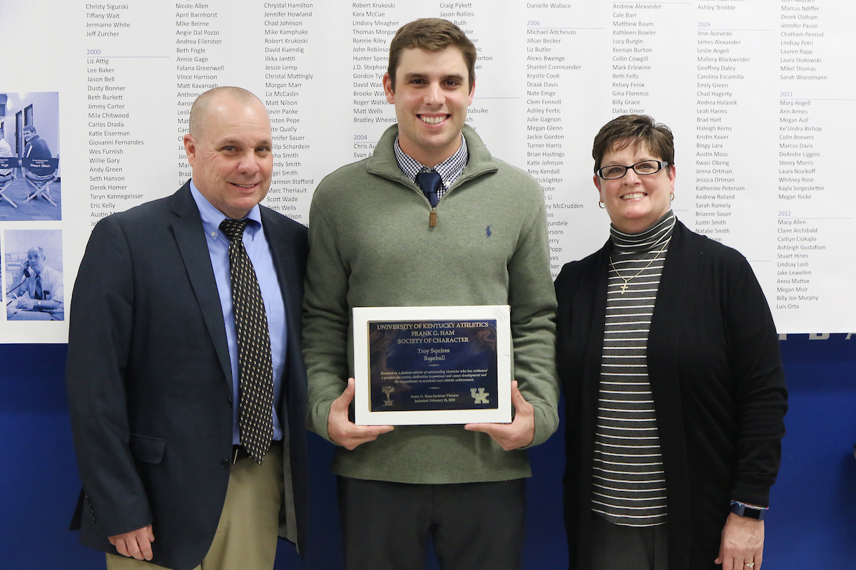 Troy Squires.

Frank G. Hamm Society of Character 2018.

Photo by Quinn Foster I UK Athletics