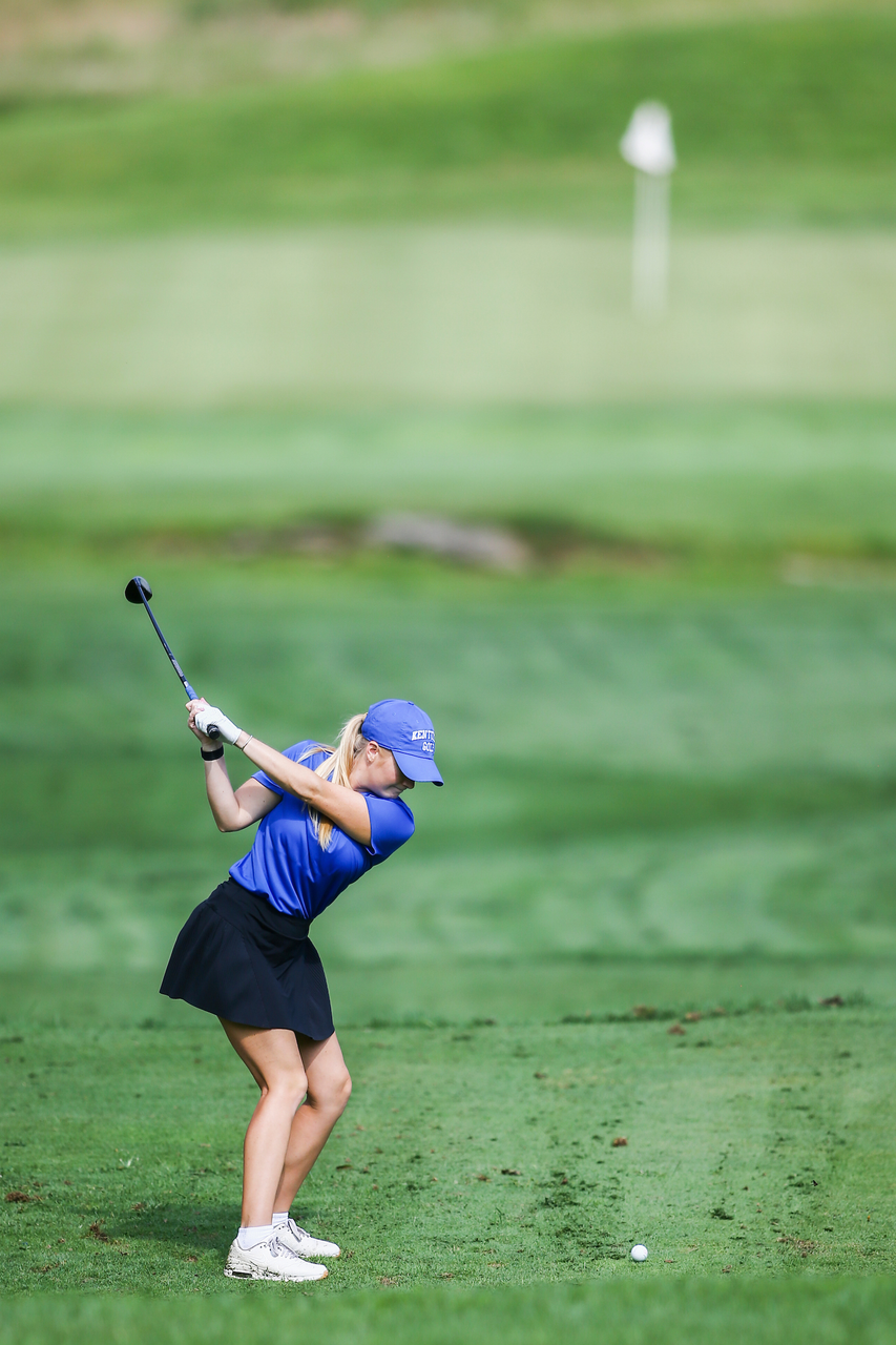 Sarah Shipley.

Kentucky women's golf practice at the University Club of Kentucky.

Photo by Grant Lee | UK Athletics