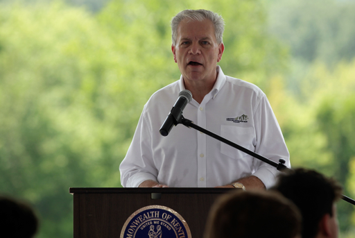 Course dedication in Eddyville, Kentucky, to Cullan Brown. The course officially became "The Cullan" at Mineral Mounds on Aug. 9, 2021.