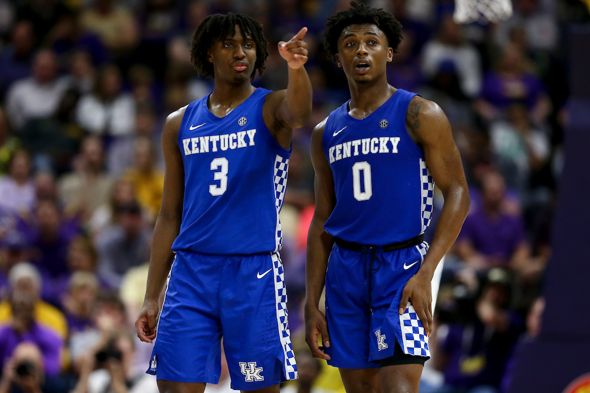 Tyrese Maxey. Ashton Hagans.

Kentucky beat LSU 79-76.

Photo by Chet White | UK Athletics