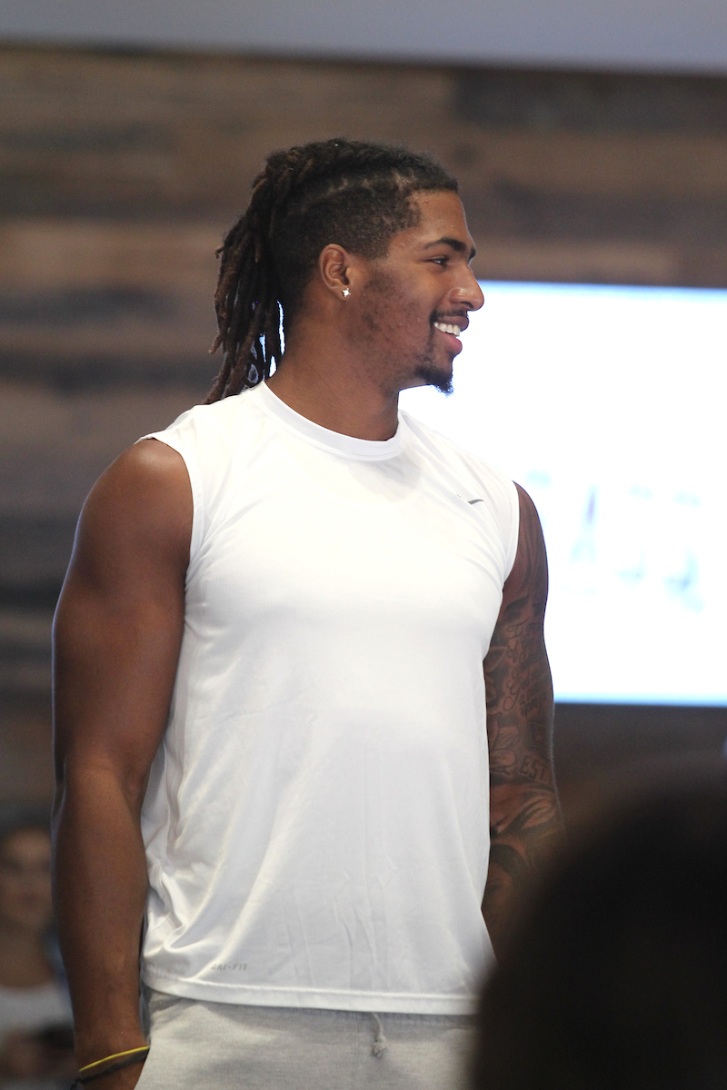 Dorian Baker.

Women's clinic hosted by Kentucky Football on July 28th, 2018 at Kroger Field in Lexington, Ky.

Photo by Quinlan Ulysses Foster I UK Athletics