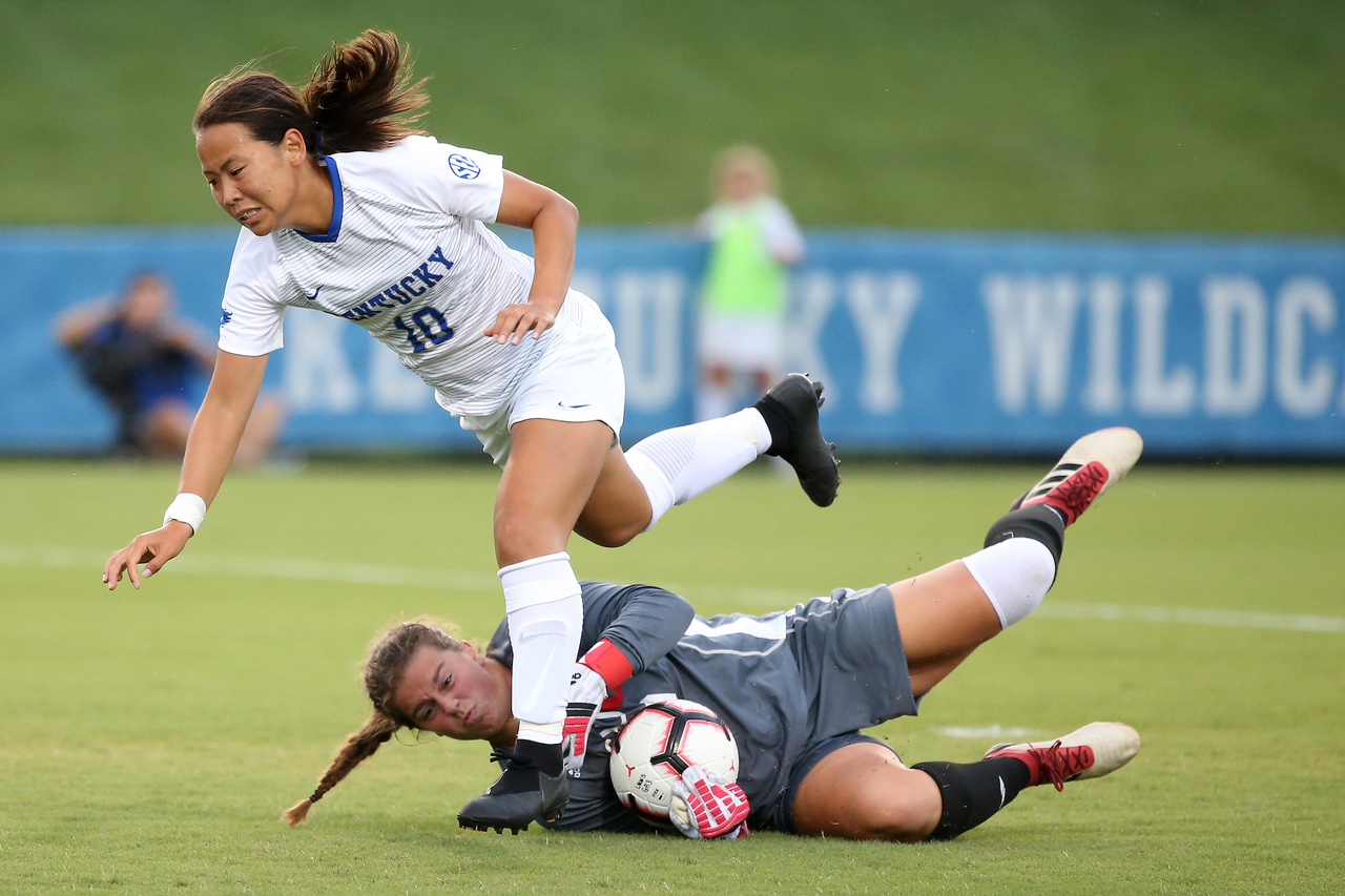 Yuuka Kurosaki.


The University of Kentucky women's soccer team beat SIUE 2-1 in the Cats season openr on Friday, August 17, 2018, at The Bell in Lexington, Ky.

Photo by Chet White | UK Athletics
