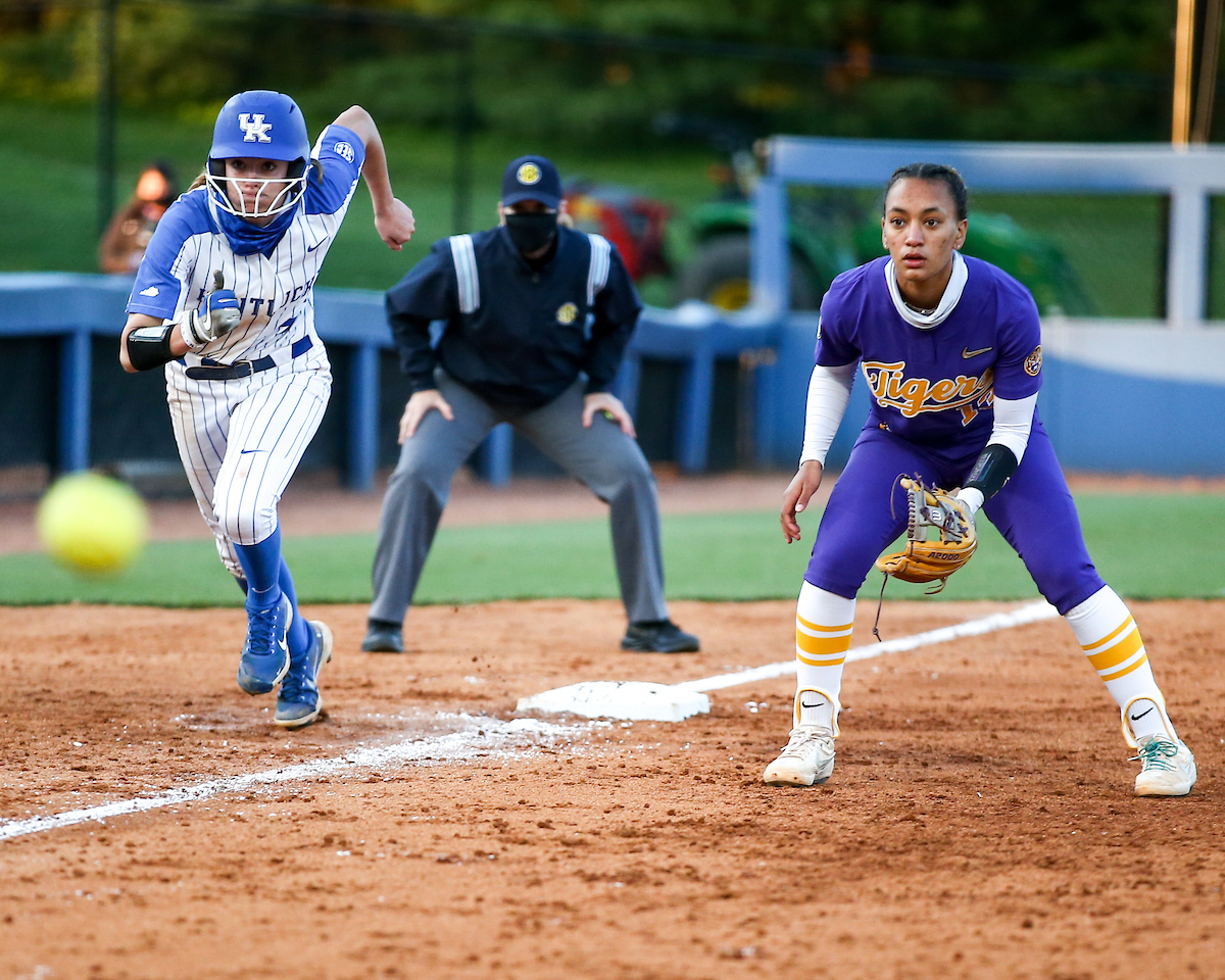 Tatum Spangler. 

Kentucky defeats LSU 7-5. 

Photo by Eddie Justice | UK Athletics