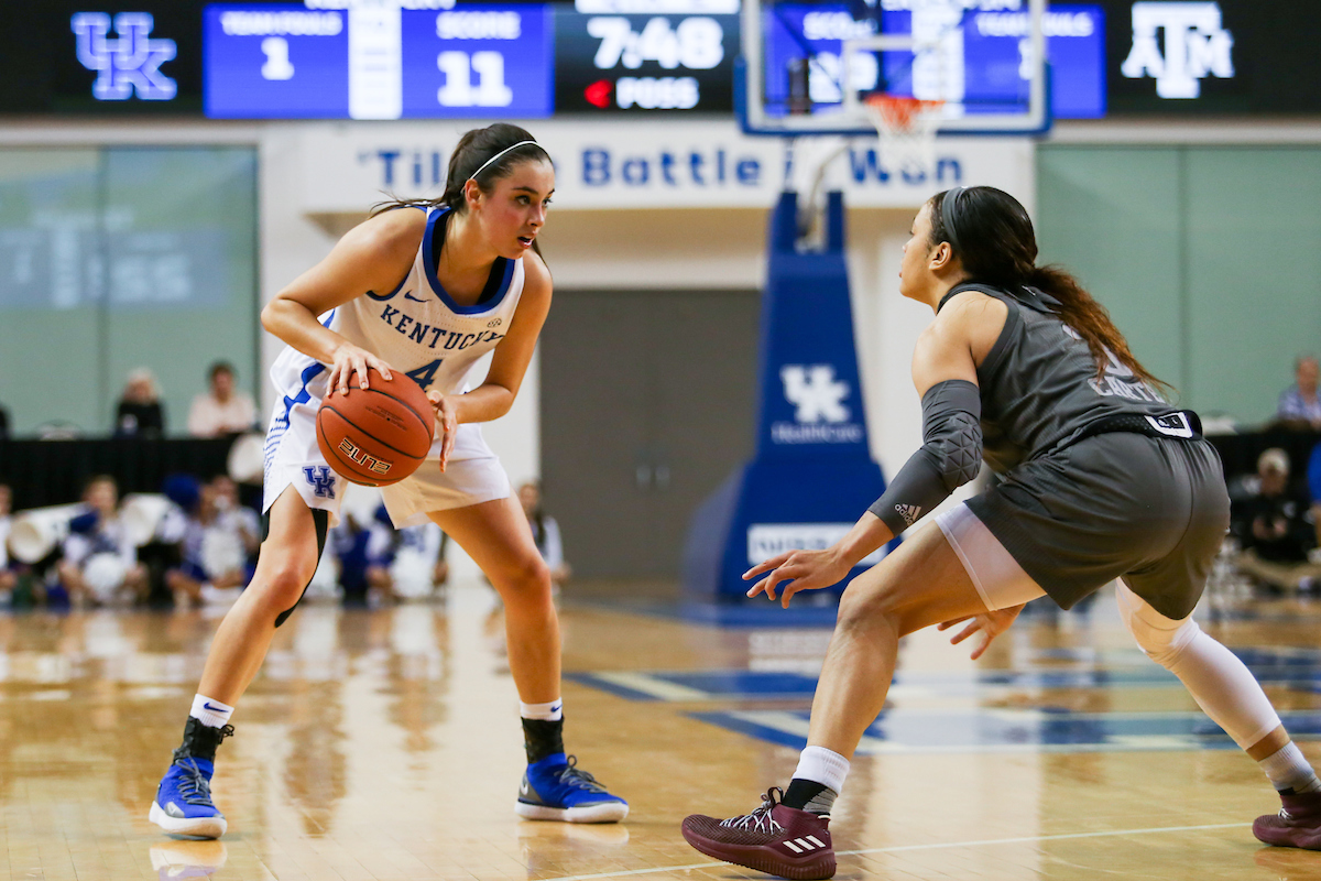 The UK women's basketball team falls to Texas A&M on Thursday, November 28, 2019.

Photo by Hannah Phillips | UK Athletics