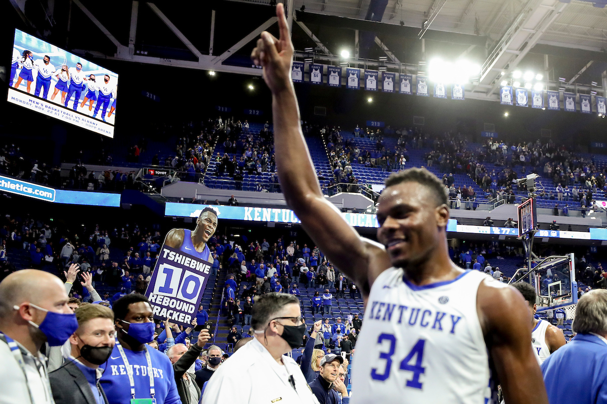Oscar Tshiebwe.

Kentucky beat Ohio University 77-59.

Photos by Chet White | UK Athletics