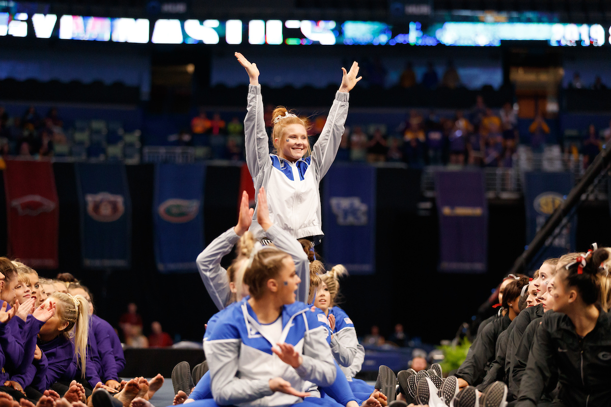 Sidney Dukes.


Gymnastics scores 196.225 at SEC Championship.

 
Photo by Elliott Hess | UK Athletics