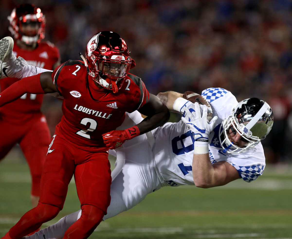C.J. Conrad

Kentucky Football beats Louisville at Cardinal Stadium 56-10.

Photo By Robert Burge l UK Athletics