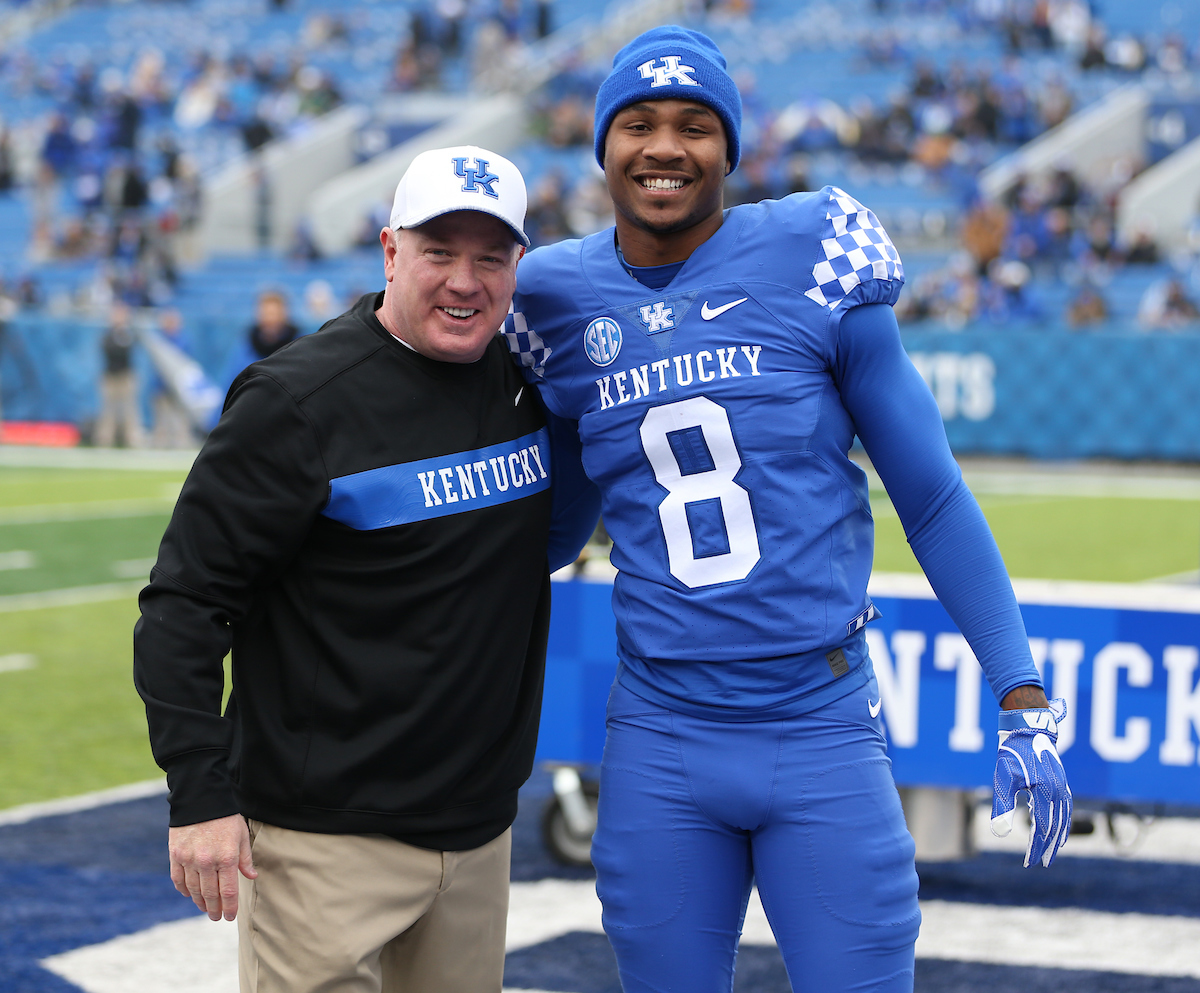 Mark Stoops and Derrick Baity

UK Football beats MTSU 34-23-on Senior Day at Kroger Field.


Photo By Barry Westerman | UK Athletics