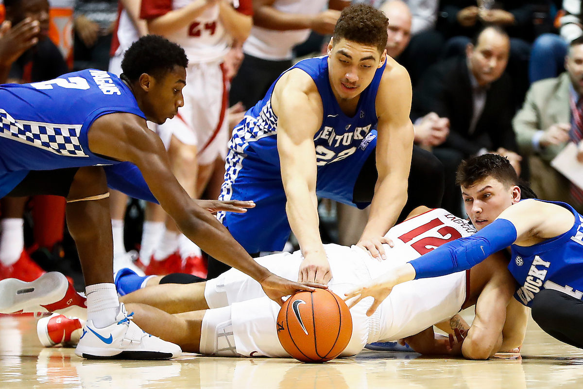 Ashton Hagans. Reid Travis. Tyler Herro.

Kentucky falls to Alabama 77-75 on Saturday, January 5, 2019, at Coleman Coliseum in Tuscaloosa, AL.

Photo by Chet White | UK Athletics