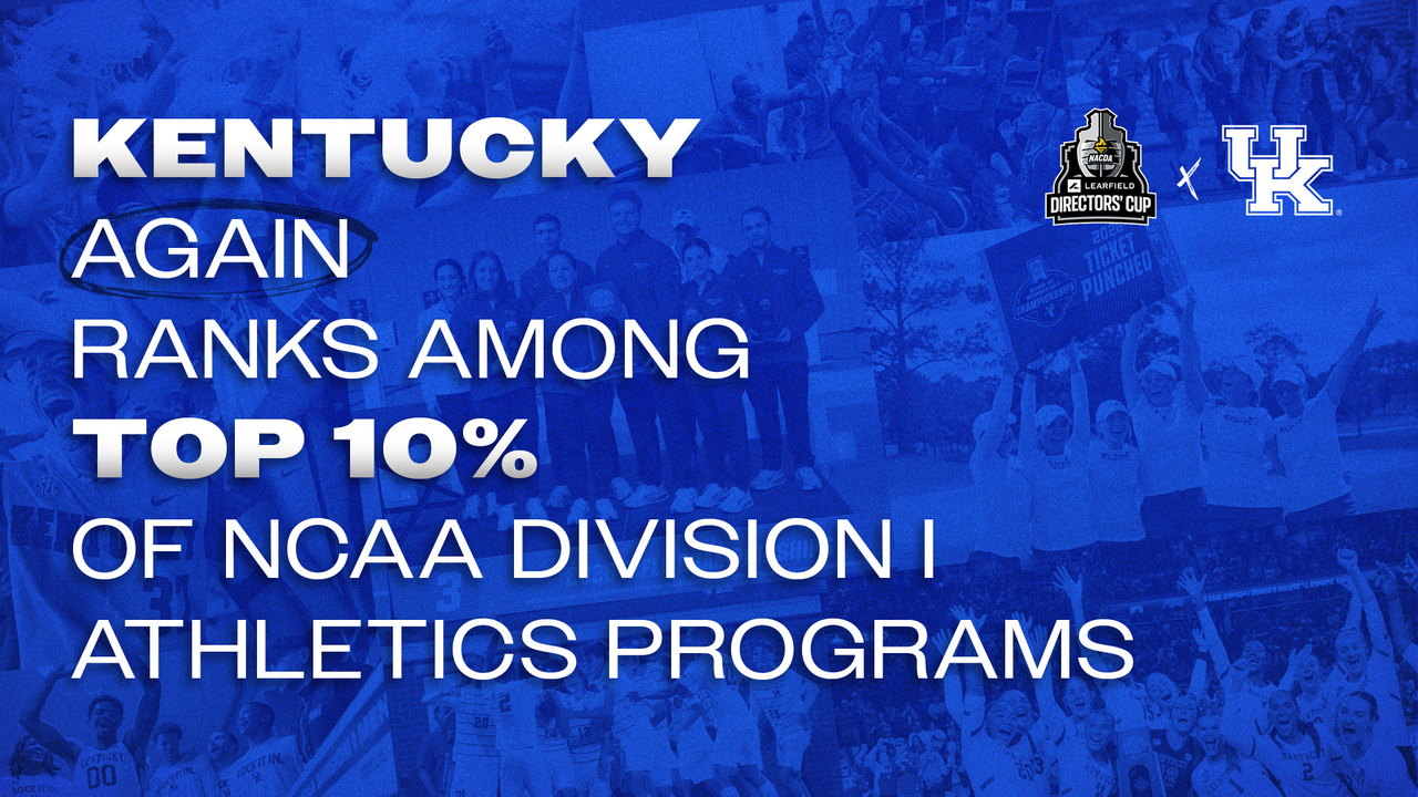 A graphic noting that Kentucky finished 27th in the Director's Cup standings