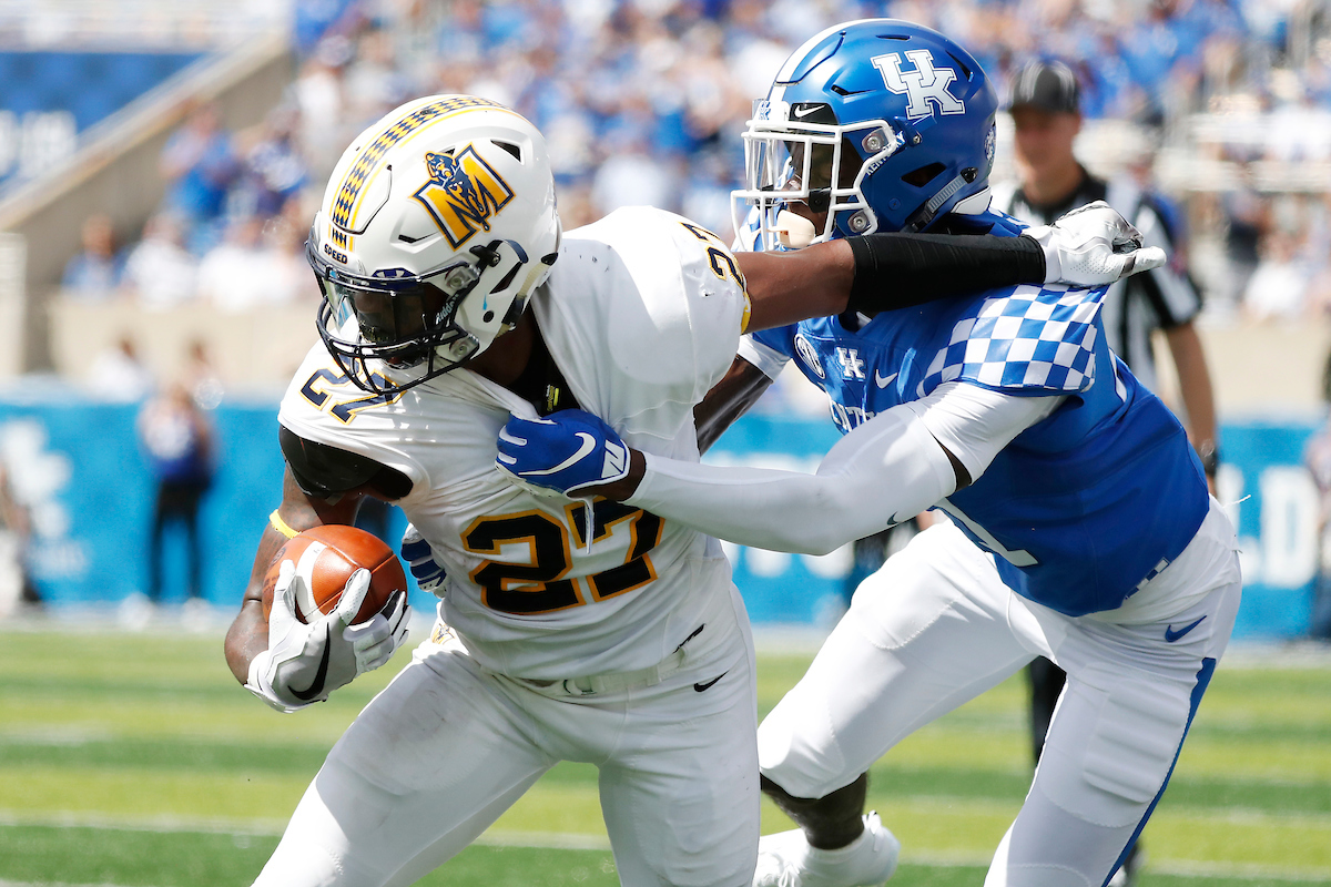 Tavin Richardson.

UK football beats Murray State 48-10.

Photo by Chet White | UK Athletics