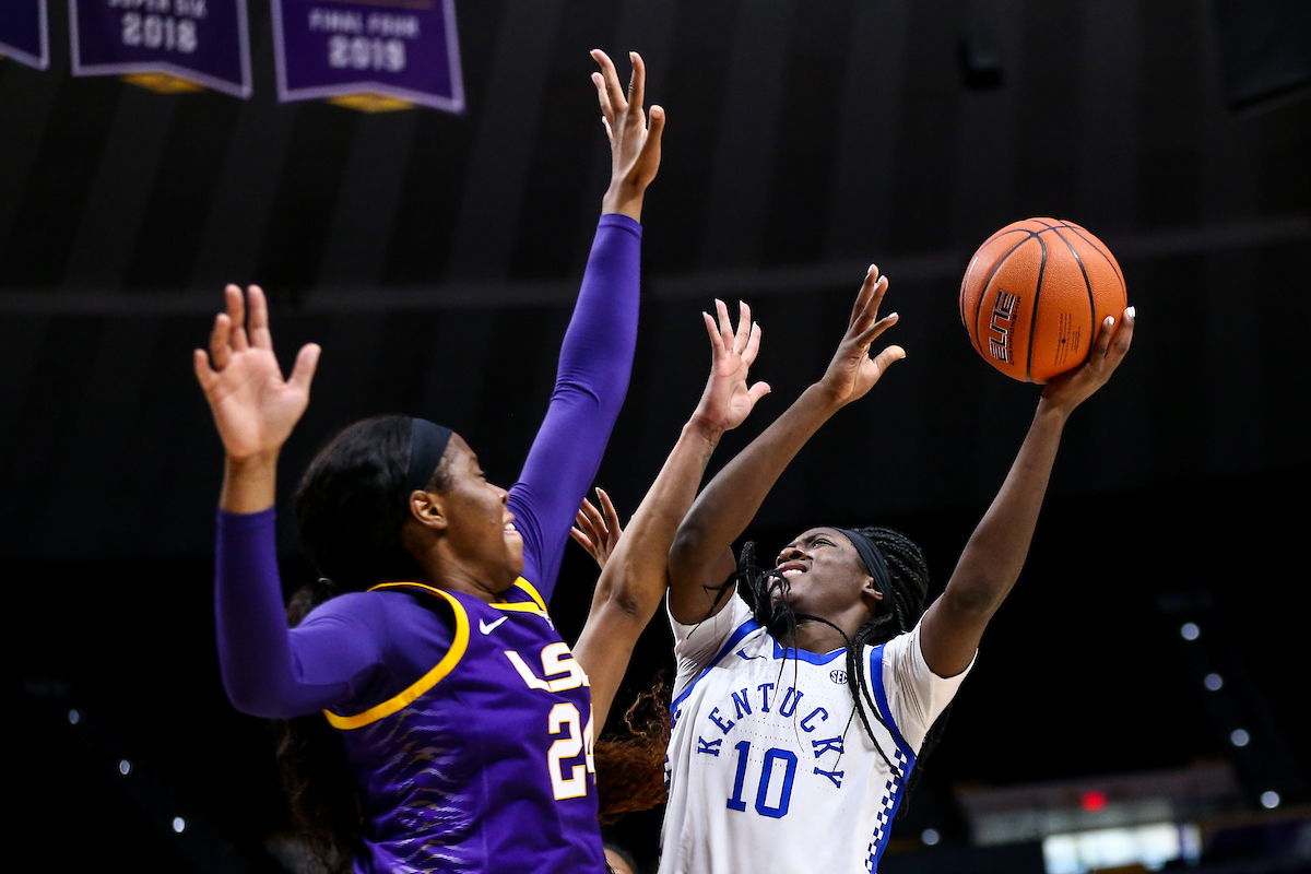 Rhyne Howard. 

Kentucky falls to LSU 65-59. 

Photo by Eddie Justice | UK Athletics