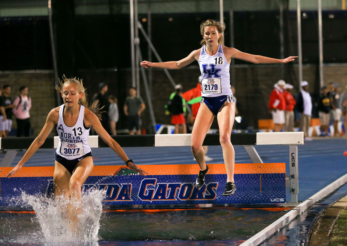 during the Pepsi Florida Relays at James G. Pressly Stadium on Friday, March 29, 2019 in Gainesville, Fla. (Photo by Matt Stamey)