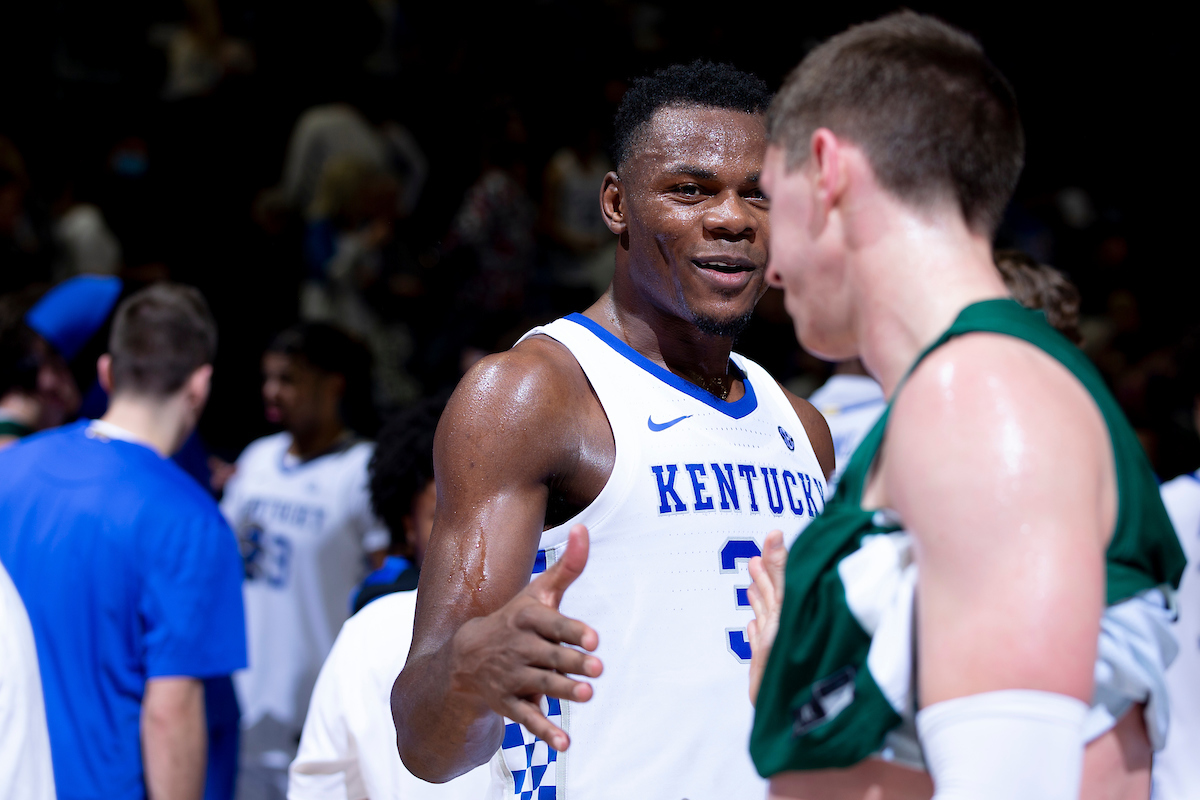 Oscar Tshiebwe. 

Kentucky beat Ohio University 77-59.

Photo By Barry Westerman | UK Athletics