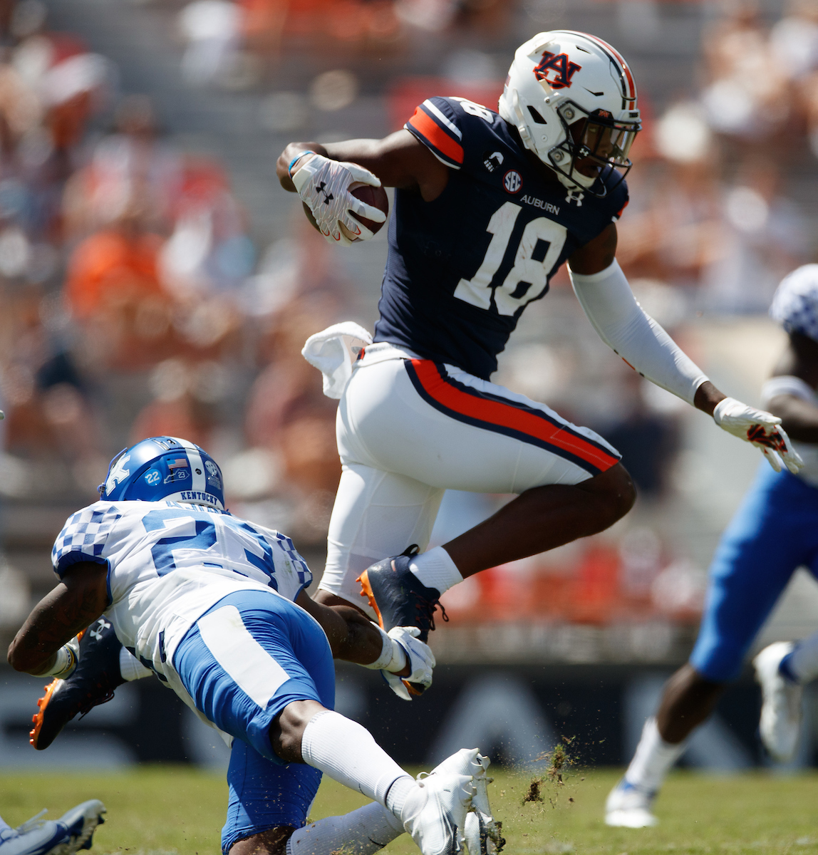 Tyrell Ajian.

Kentucky falls to Auburn, 13-29.

Photo by Elliott Hess | UK Athletics