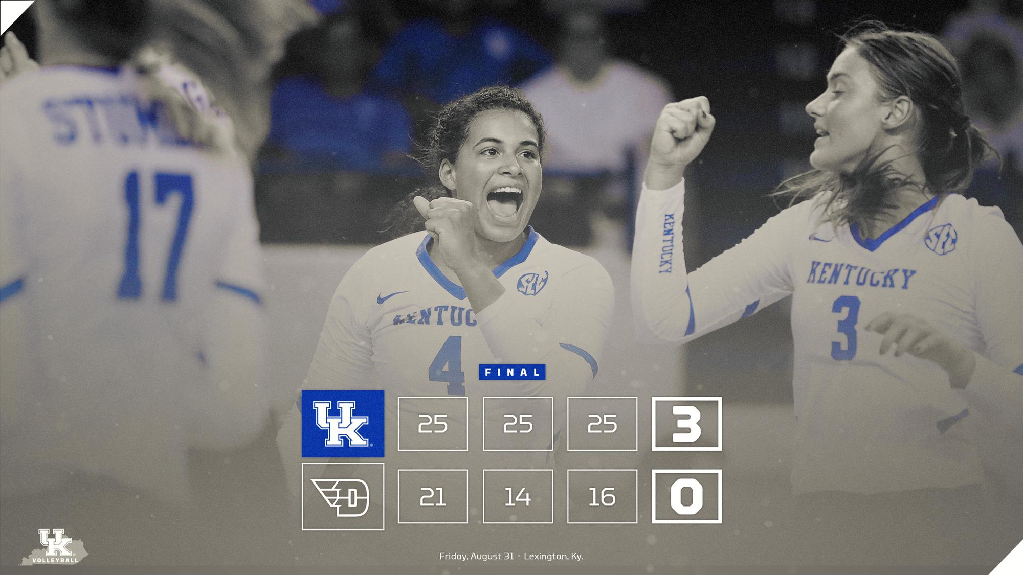 Offensive Onslaught Leads No. 16 Kentucky Past Dayton, 3-0
