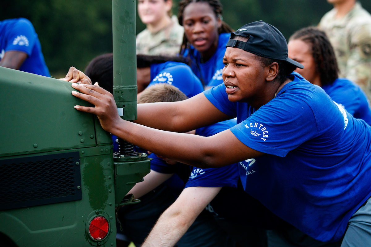 Denesha Stallworth.

Kentucky Women’s Basketball team bonding trip to Fort Campbell.

Photo by Eddie Justice | UK Athletics